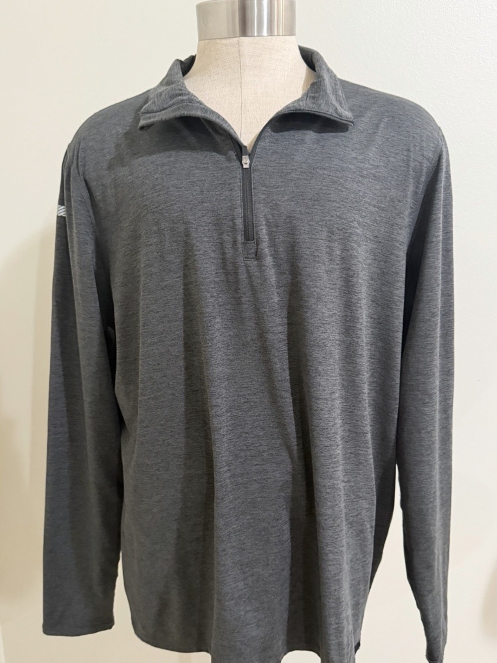 Truewerk Mens XL Dark Heather Gray B2 Chill 1/4 Zip Performance Pullover